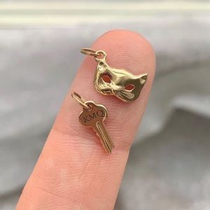 SOLD! Catbird 14k solid gold charm